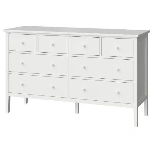 GULLABERG Chest of 8 drawers - white/anchor/unlock-function 168x48x100 cm (66 1/8x18 7/8x39 3/8 ")