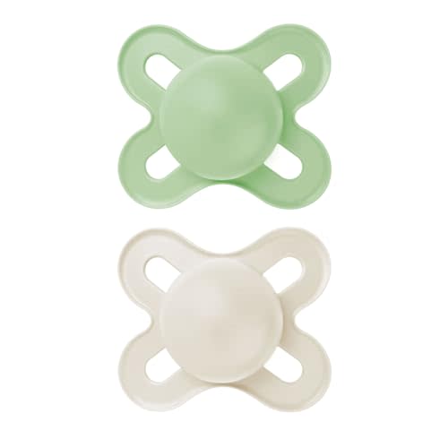 MAM Original Start Matte Newborn Baby Pacifier, Best Pacifier for Breastfed Babies, Sterilizer Case, Unisex, 0-3 Months (Pack of 2)