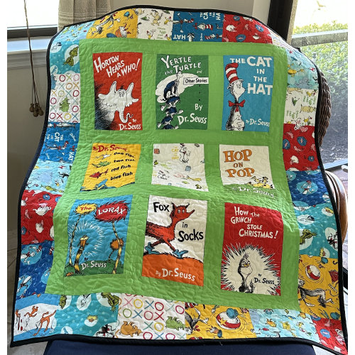 Custom made Quilt Seuss Books  36&quot; x 45&quot;