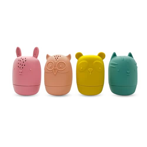 Silicone Bath Toys for Kids Ages 1-3 | Mold Free Bath Toys for Infants Toddlers | Eco-Friendly Animal Squirts Bathtub Toys | 1 Year Old Bath Shower Toys for Boys Girls