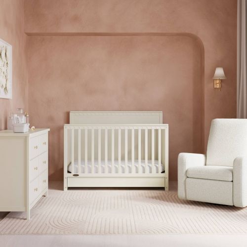 Graco Sasha 5-in-1 Convertible Crib with Drawer - Frosted Oat
