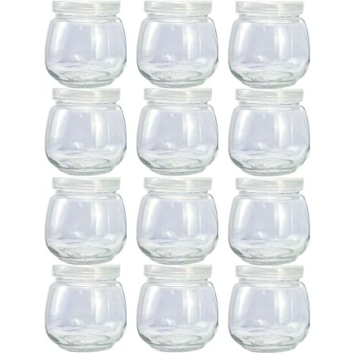 Baby Food Storage Containers,12 Baby Food Containers with Lids,4 oz Glass Baby Food Jars,Small Snack Containers for Toddlers,Thickened Baby Food Storage Containers for Infant & Baby Food (4 oz)