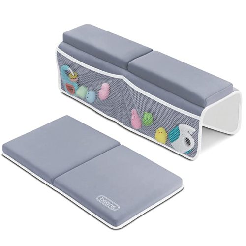 Amazon.com: beiens Bath Kneeler and Elbow Rest Pad, 1.5'' Thick Quickly Dry Kneeling Pad and Elbow Support for Knee & Arm Support Large Bathtub Kneeling Mat with Toy Organizer for Happy Baby Bathing Time (Grey) : Baby