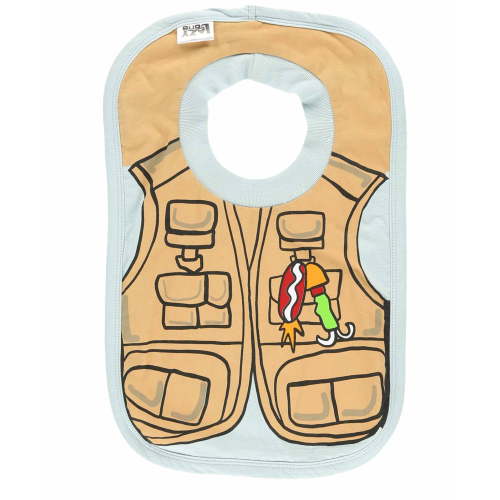 LazyOne Animal-Print Baby Bibs, Cute Baby Shower Gifts, One Size, Fly Fishing, Vest (Fishing, ONE SIZE)