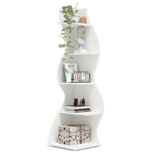 Millwood Pines Arhab Corner Bookcase "& Reviews" | Wayfair