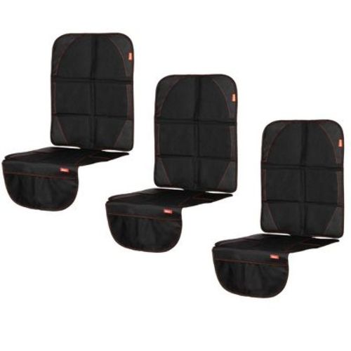 Diono Ultra Mat 3-Pack, Back Seat Upholstery Protection from Child Car Seats and Pets, Black