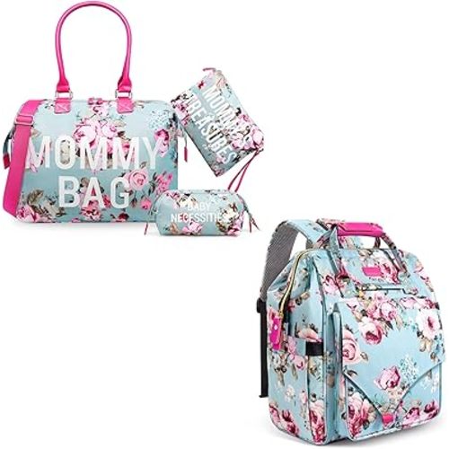 LitBear Diaper Bag Backpack, Mommy Bag for Hospital, Large Capacity Multifunction Nappy Bags,Hospital Bag for Labor and Delivery