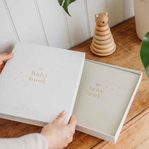My Baby Book, Baby Memory Book - Pearl - baby record book, folder, record book, journal for newborn, gift for new parents, mum-to-be