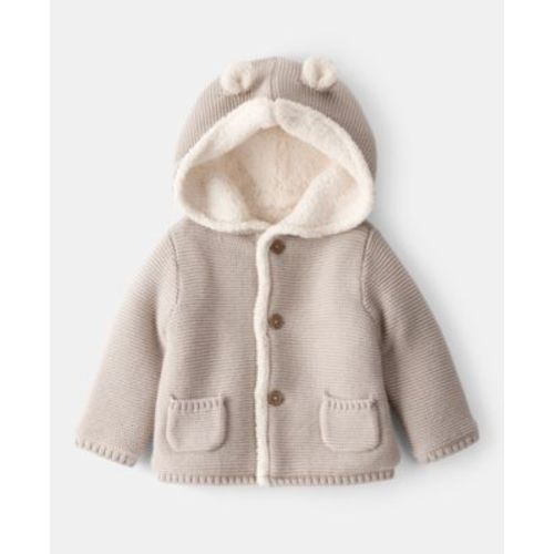 Baby Boys or Baby Girls Sherpa-Lined Cardigan