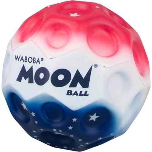 Waboba Moon Ball Stars and Stripes- Hyper Bouncy, Bulk Display