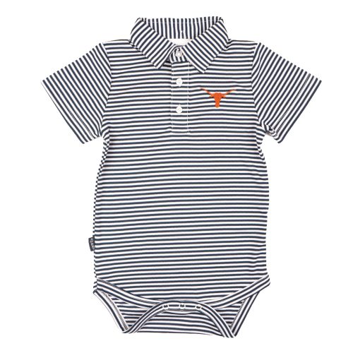 Infant Texas Longhorns Striped Polyblend Polo Romper