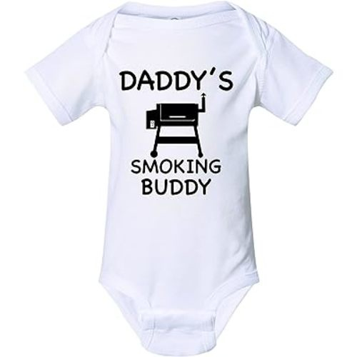 Daddy Smoking Buddy Bbq Funny Cute One piece Baby Bodysuit