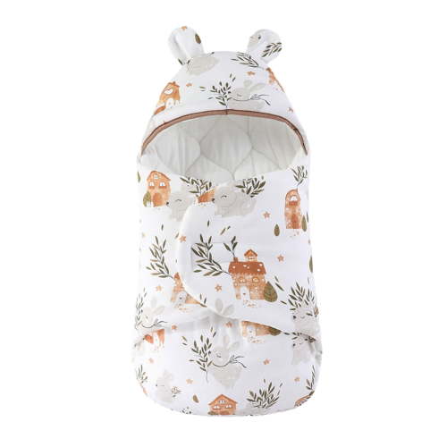 HUANBAI Boys Girls Sleeping Blanket Thick Warm Hooded Swaddle Wrap 6 Months