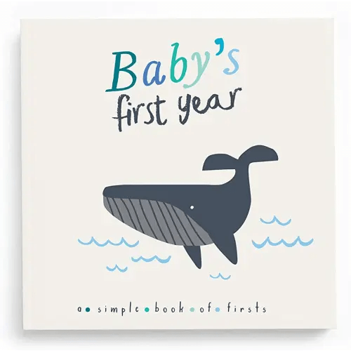 Lucy Darling Baby Memory Book – Little Captain | Nautical-Themed First Year Journal & Photo Album | 5-Year Keepsake for Baby Boy or Girl | Gender-Neutral Milestone Book | Mom Gift