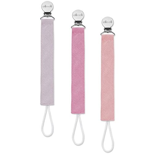 Linen Pacifier Clips (Set of 3)