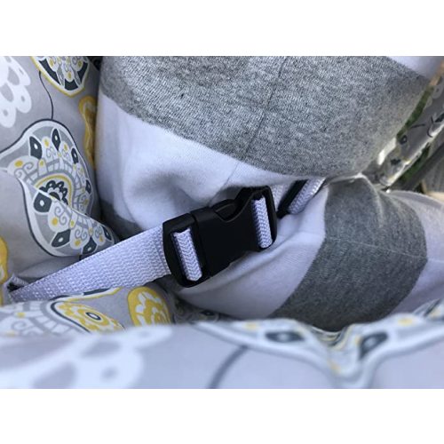 Twin Double Shopping Cart Cover for Baby Siblings with Carrying Case. Guaranteed to Fit Wholesale Warehouse Grocery Stores Like Costco SAMS Club (Gray Medallion)