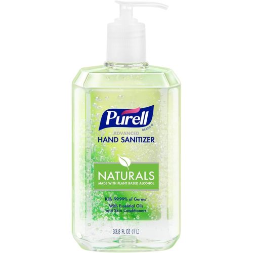 PURELL Advanced Hand Sanitizer Naturals with Plant-Based Alcohol, Citrus Scent, 1 Liter Pump Bottle (Pack of 1) - 3280-04-CMR