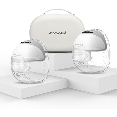 Wearable Breast Pumps (Model S21), Lightweight Rechargeable Electric Breast Pump with 3 Modes & 12 Suction Levels, Portable Breastfeeding Device with Carrying Case