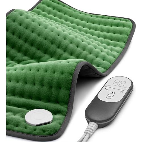 Heating pad for Back Pain Relief, Heating Pads for Neck, Shoulder, Fathers Mothers Day Gifts for Women, Men, Dad, Mom, Auto-Off,Machine Washable, Moist Dry Heat Options, Extra Large 12"x24"