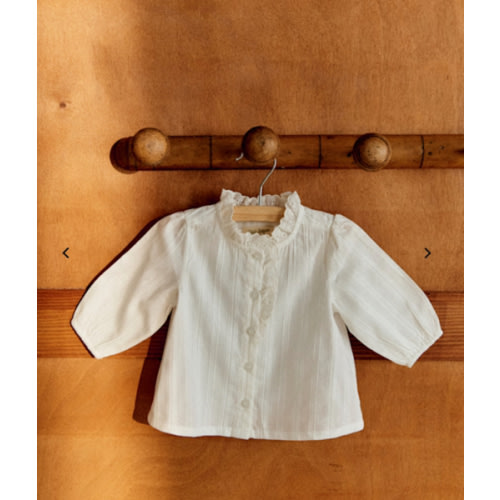 Chlo Shirt - Dobby White - Organic cotton - organic textile - Sézane