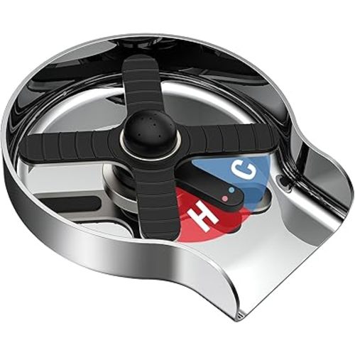 HGN Kitchen Sink Hot and Cold Glass Rinser,Temperature Adjustable Metal Cup Washer for Kitchen Sinks,Kitchen Sink Accessories,Chrome