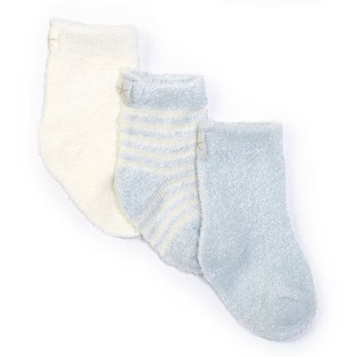 Barefoot Dreams Baby Newborn-6 Months CozyChic Lite® Socks 3-Pack