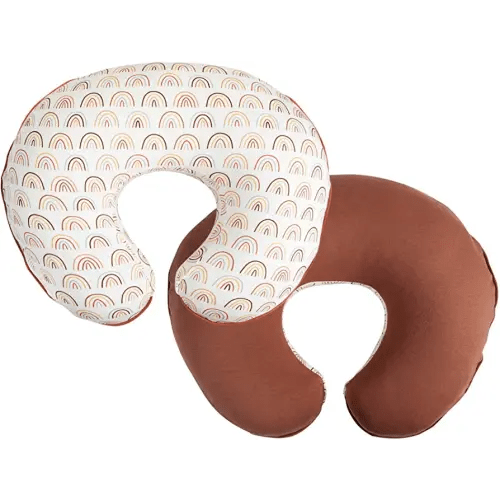 Boppy Nursing Pillow Cover, 100% Organic Cotton, Spice Rainbows, Fits the Original Support Boppy Pillow for Breastfeeding and Bottle Feeding, Cover Only, Nursing Support Pillow Sold Separately