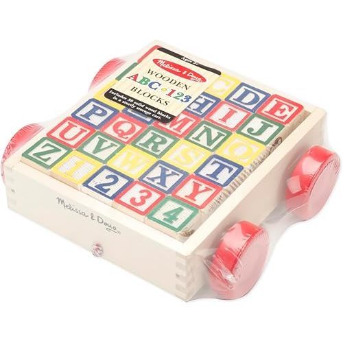 Melissa & Doug Classic ABC Block Cart , 1 Count (Pack of 1)