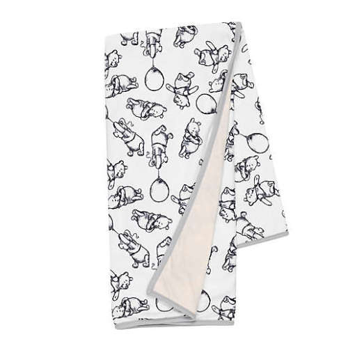 Disney® Winnie the Pooh Sketch Receiving Blanket in White/BeigeDisney® Winnie the Pooh Sketch Receiving Blanket in White/Beige