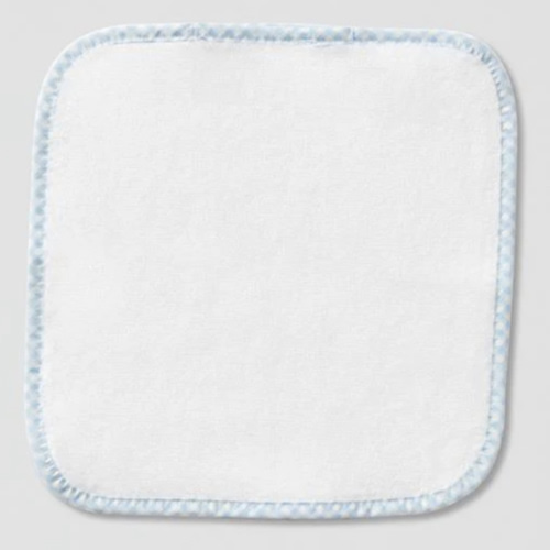 Monogrammed Baby Washcloths (pair) | Weezie Towels blue gingham
