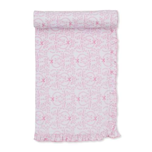 Delicate Blooming Bows Pink Blanket