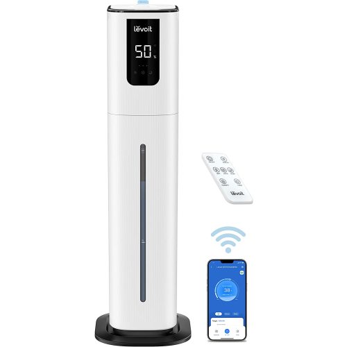 LEVOIT OasisMist 1000S (10L) Smart Humidifier for Home Large Room Bedroom, Last 100 Hours Suitable for Indoor Plant, Cover up to 600ft², Easy Top Fill, Remoter & Voice Control, Auto Mode, Quiet, White - Cool Mist