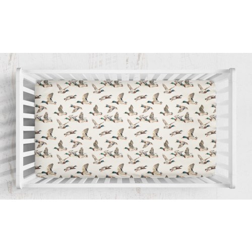 Mallard Ducks Crib Sheet and Change Pad Cover