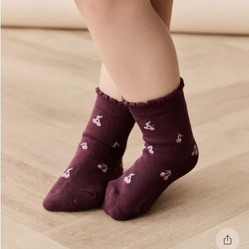 Mirabel Sock - Cherry Love Plum – Jamie Kay USA