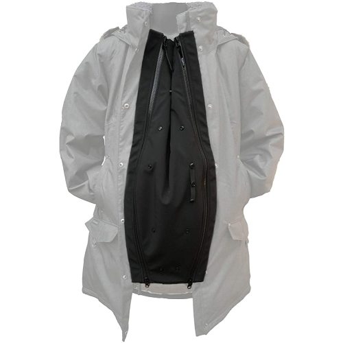 Universal Jacket Extender for Maternity and Babywearing, fits MOST zips, black, one-size