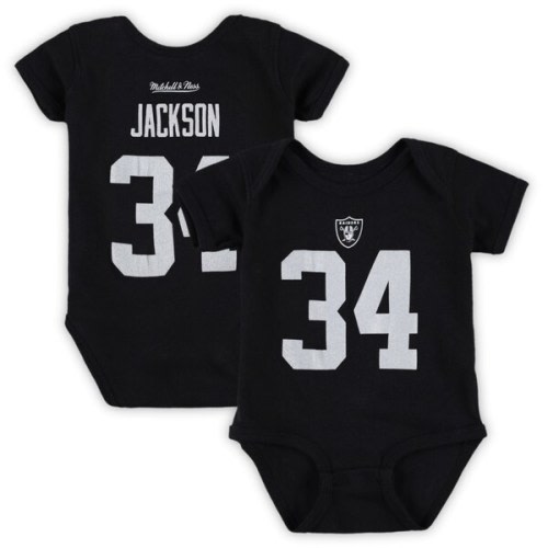 Bo Jackson Las Vegas Raiders Mitchell & Ness Infant Mainliner Retired Player Name & Number Bodysuit - Black