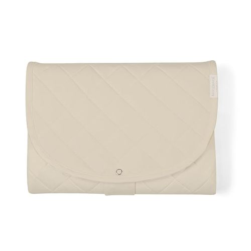 Organic Portable Changing Pad GOTS Certified Organic Cotton Fill Portable Diaper Changing Mat Diaper Clutch Changing Station Kit Compact Travel Pad (33"x34", Solid Pecan)