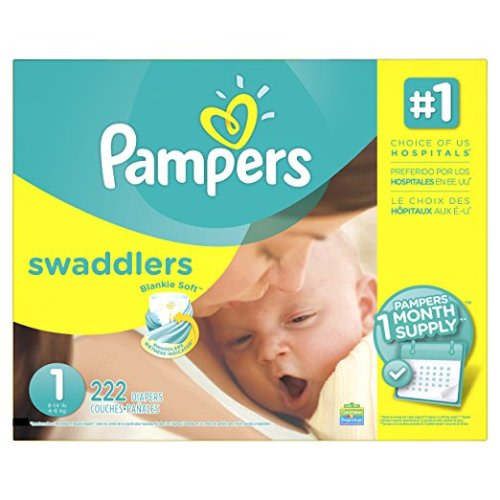 Pampers Swaddlers, Newborn, 222 diapers