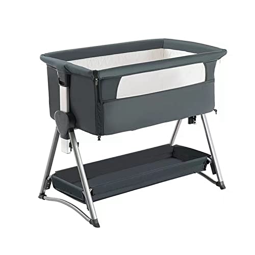 SteAnny Bassinet,Baby Beside Sleeper, Rocking Cribs, Newborn Co-Sleeper,Infant Sleeping Bassinet, Portable Foldable Baby Bed for 0-6M Cradle (Khaki)