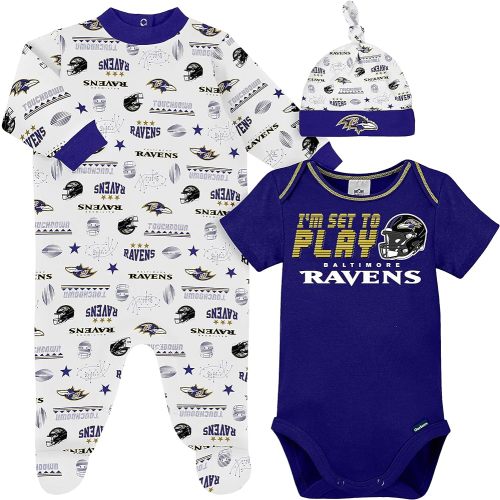 Gerber Unisex Baby NFL Team Footed Sleep and Play and Bodysuit Gift Set