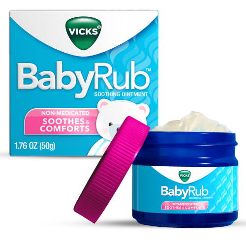Vicks BabyRub, Non-Medicated Baby Chest Rub Ointment with Soothing Eucalyptus, Lavender 1.76 oz HSA/FSA Eligible
