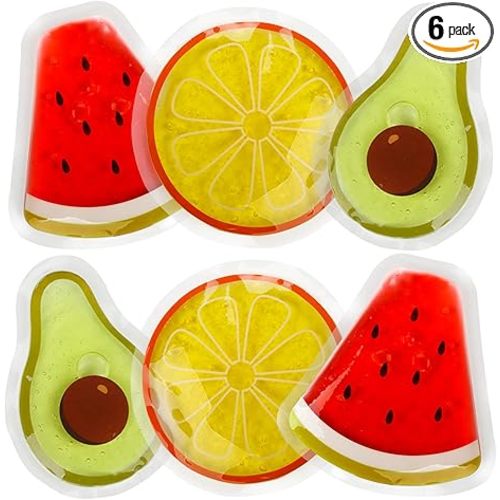 Kids Ice Packs for Boo Boos, 6 Packs, FSA HSA Eligible, Small Gel Ice Packs for Injuries Reusable for Kids Baby Toddlers, Mini Packs Hot Cold Compress for Body Pain Relief, Toothache, Fever, First Aid