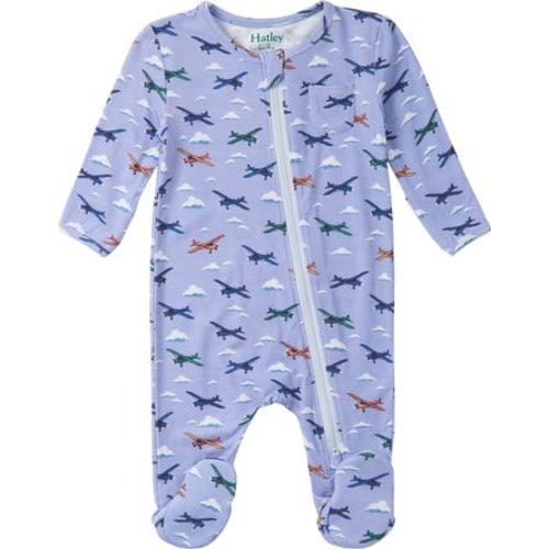 Mini Airplanes Footie, 0-3M