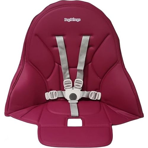 Peg Perego Siesta/Prima Pappa Zero 3 high Chair Replacement Upholstery with seat Belt, Berry (Fuscia Pink)