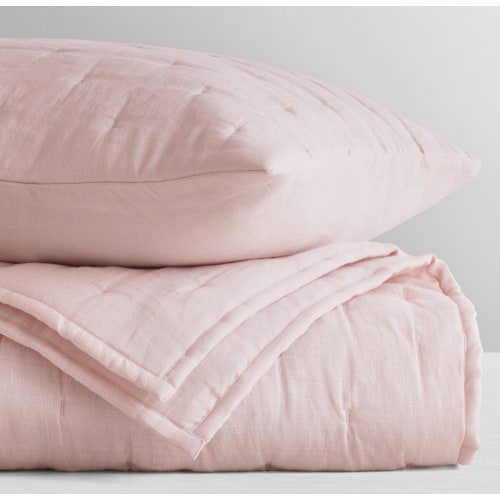 Washed Linen-Cotton Tufted Toddler Quilt