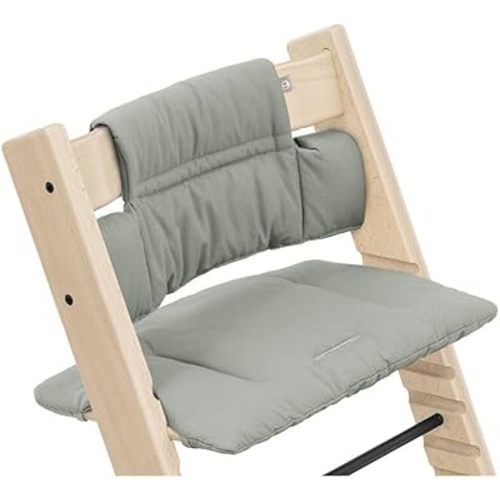 Stokke Tripp Trapp Classic Cushion, Glacier Green - Pair with Tripp Trapp Chair & High Chair for Support and Comfort - Machine Washable - Fits All Tripp Trapp Chairs