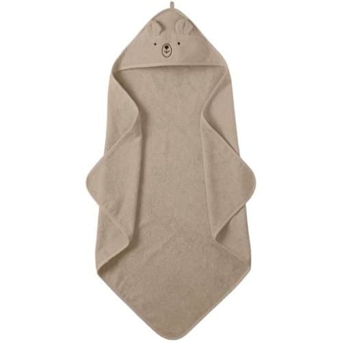 Baby Hooded Towel – Organic Cotton Baby Bath Towels – Baby Towels, Baby Bath Towels for Baby Boy, Baby Girl, Large 32" x 32" Super-Soft and Absorbent Baby Towels for Newborn (Bear - Fog)
