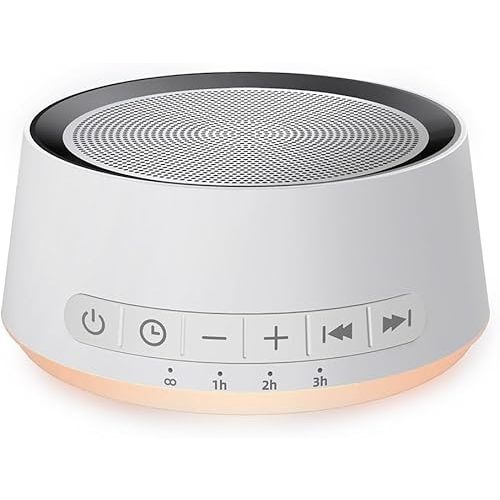 Sound Machine White Noise Machine with 30 Soothing Sounds 12 Colors Night Light Sleep Machine for Baby Kids Adults Brown Nosie Machine with 32 Volume Levels for Office Home Travel