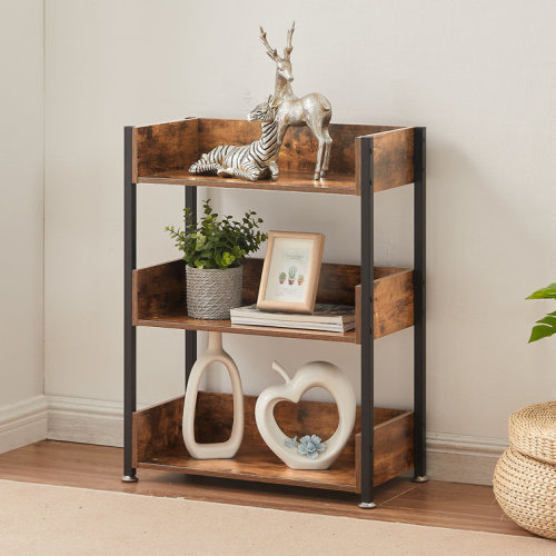 Chrystin 30" H x 23" W Iron Etagere Bookcase