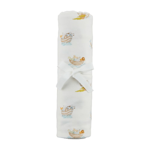 Noah's Ark Stretchy Swaddle | Swaddle Blanket for Kids | Mud Pie